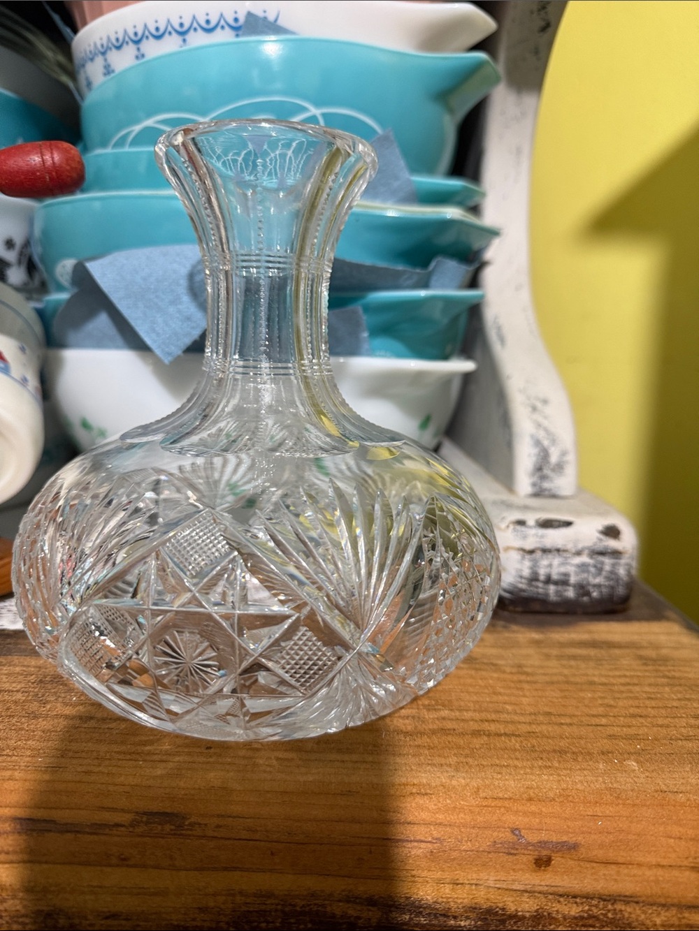 vintage American Brilliant Period (ABP) cut crystal water or wine carafe